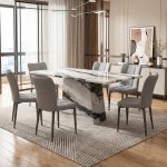 DARLYN Artificial Marble 6 Seater Dining Set