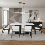 FEFERI Sintered Stone 6 Seater Dining Set-Black - Image 2