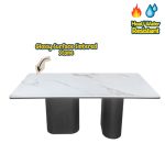 FEFERI Sintered Stone 6 Seater Dining Set-Black - Image 6