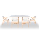 FEFERI Sintered Stone 6 Seater Dining Set-Natural - Image 5