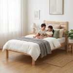 ANJU Single Size Wooden Bed Frame-Natural - Image 10