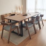 HELIA 8 Seater Full Solid Dining Set-Walnut