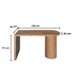 JESSIE 4 Seater Solid Wood Bar Set-Walnut - Image 3