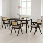 KAIRA 4 Seater Dining Set-Black - Image 2
