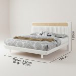 KARIE Queen & King Size French Style Bed Frame-White - Image 4