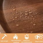 KAYSA 2 In 1 Round Nesting Coffee Table Set-Walnut - Image 7