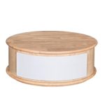 KOOPA D80cm Solid Wood Round Coffee Table-Natural White - Image 5