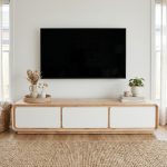 KOOPA 180cm Full Solid Wood TV Cabinet-Natural White