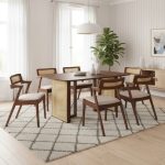 MALMO 6 Seater Dining Set-Walnut