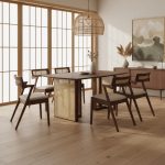 MALMO 6 Seater Dining Set-Walnut - Image 2