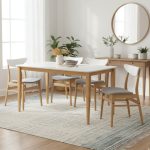 MEISI 4 Seater 140cm Dining Set-White - Image 3