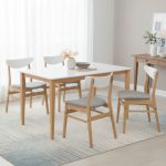 MEISI 4 Seater 140cm Dining Set-White - Image 2
