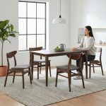 MEISI 4 Seater 140cm Dining Set-Walnut