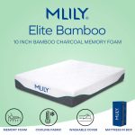 MLILY 10 Inches Elite Bamboo Charcoal Memory Foam Mattress-3 Sizes