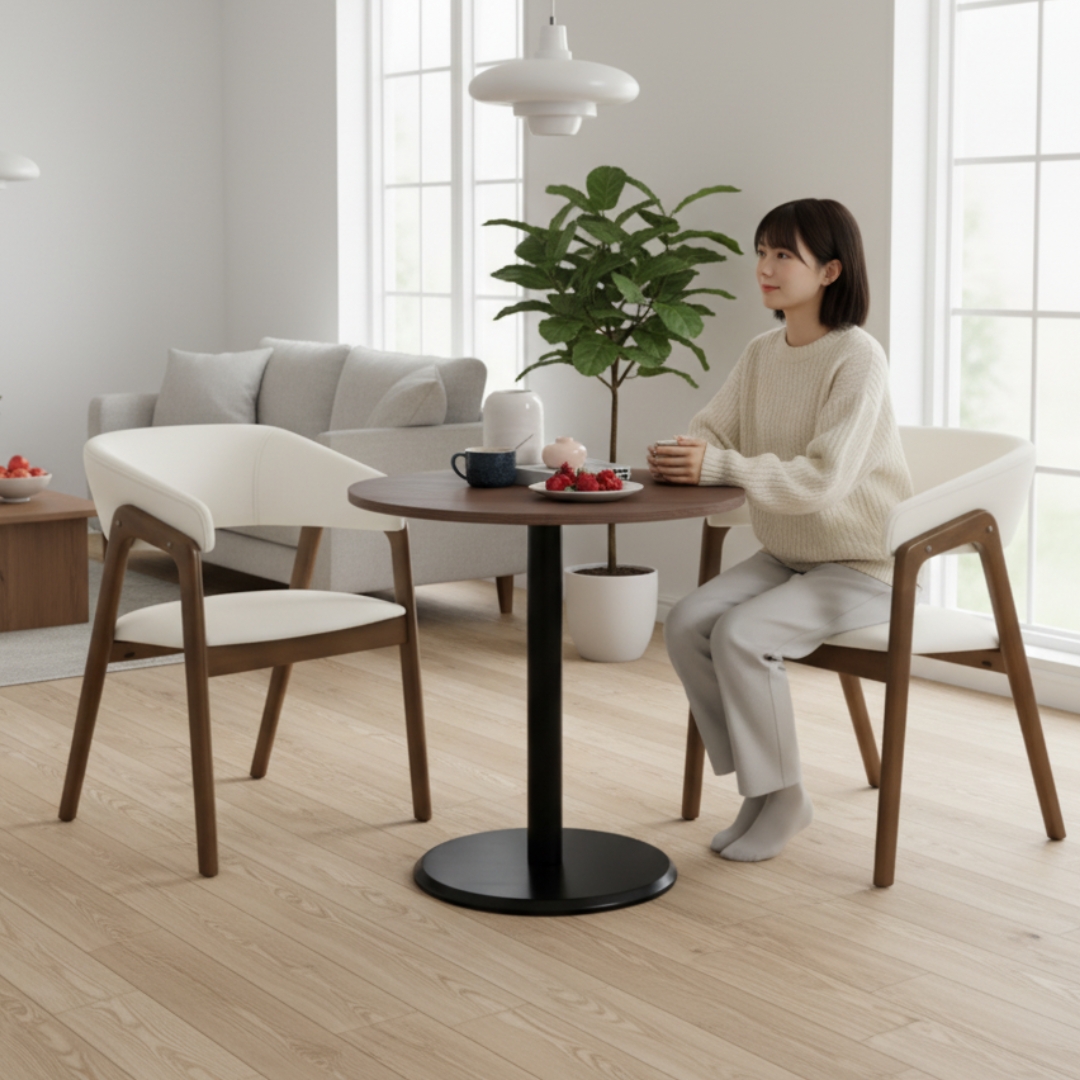 NELSON 2S-2 NELSON 2 Seater Dining Set-Walnut - Image 1