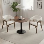 NELSON 2 Seater Dining Set-Walnut - Image 2
