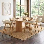 NELSON Solid Wood 6 Seater Dining Set-Beech