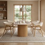 NELSON Solid Wood 6 Seater Dining Set-Beech - Image 2