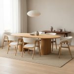 NELSON Solid Wood 6 Seater Dining Set-Beech