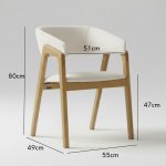 NELSON Solid Wood Dining Chair-Beech - Image 2