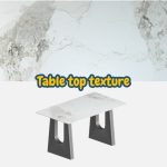 NETTIE 6 Seater Sintered Stone Dining Set-Cream - Image 3