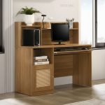 NOLA 120cm Study Desk With Hutch-2 Colors - Image 3