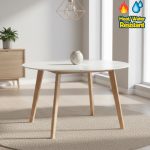 OREN D120cm Sintered Stone Round Dining Table-Natural