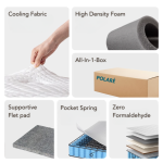 POLARE Flexi Sleep 6 inch All-In-One Bed-2 Sizes - Image 6