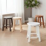 POLO 18 Inch Wooden Round Stool-4 Colors