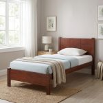 RENATA Super Single Wooden Bed Frame-Dirty Oak - Image 2