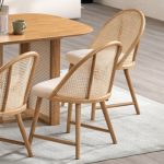 RENNY Curved Back Dining Chair-Beech - Image 3