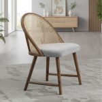 RENNY Curved Back Dining Chair-Walnut