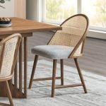 RENNY Curved Back Dining Chair-Walnut - Image 2