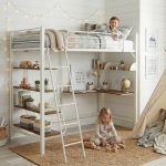 ROLLINS Metal Loft Bed With Desk-2 Colors - Image 3