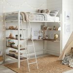 ROLLINS Metal Loft Bed With Desk-2 Colors - Image 4