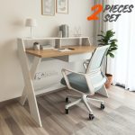 [Package] KIAN 120cm 2 in 1 Study Desk-2 Colors