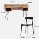 [Package] Simon 120cm 2 in 1 Study Desk-Oak - Image 3