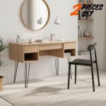 [Package] Simon 120cm 2 in 1 Study Desk-Oak