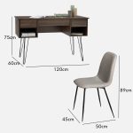[Package] SIMON 120CM 2 In 1 Study Set-Walnut - Image 7