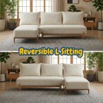 SONYA 3 Seater L Shaped Sofa- 3 Colors - Image 5