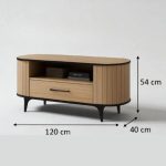 STASIA 120cm TV Cabinet-Oak - Image 3