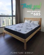 ANJU Queen Size Wooden Bed Frame-Natural - Image 10