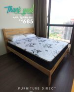 ANJU Queen Size Wooden Bed Frame-Natural - Image 11