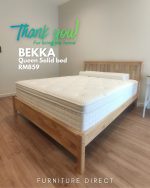 BEKKA Queen Size Wooden Bed Frame-Natural - Image 15