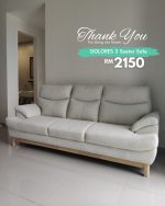 DOLORES 3 Seater Pet Friendly Sofa-Beige - Image 11