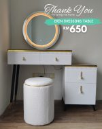 ERIN Expandable Dressing Table Set-White - Image 4