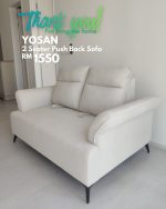YOSAN 2 Seater Pet Friendly Push Back Sofa-Beige - Image 6