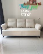 YOSAN 3 Seater Pet Friendly Push Back Sofa-Beige - Image 4