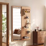 YAZMINA Pegboard With Hidden Mirror-Beech