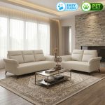 YOSAN 2+3 Pet Friendly Push Back Sofa-Beige